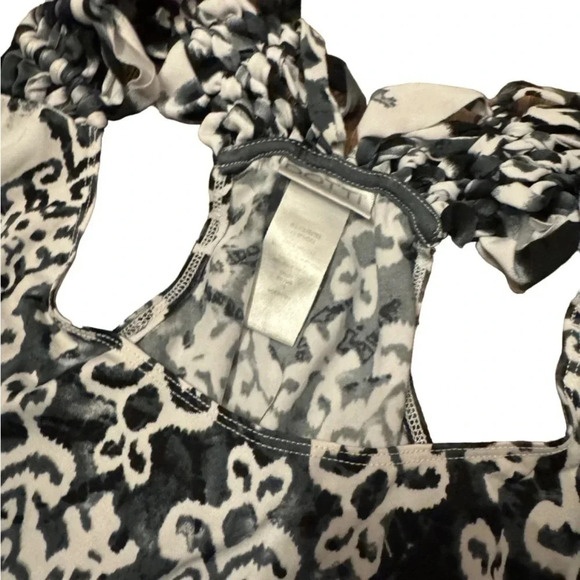 Dotti Woman Swim Coverup, 1X, Black and White, Razorback Dress,‎ Black and White - Picture 4 of 6